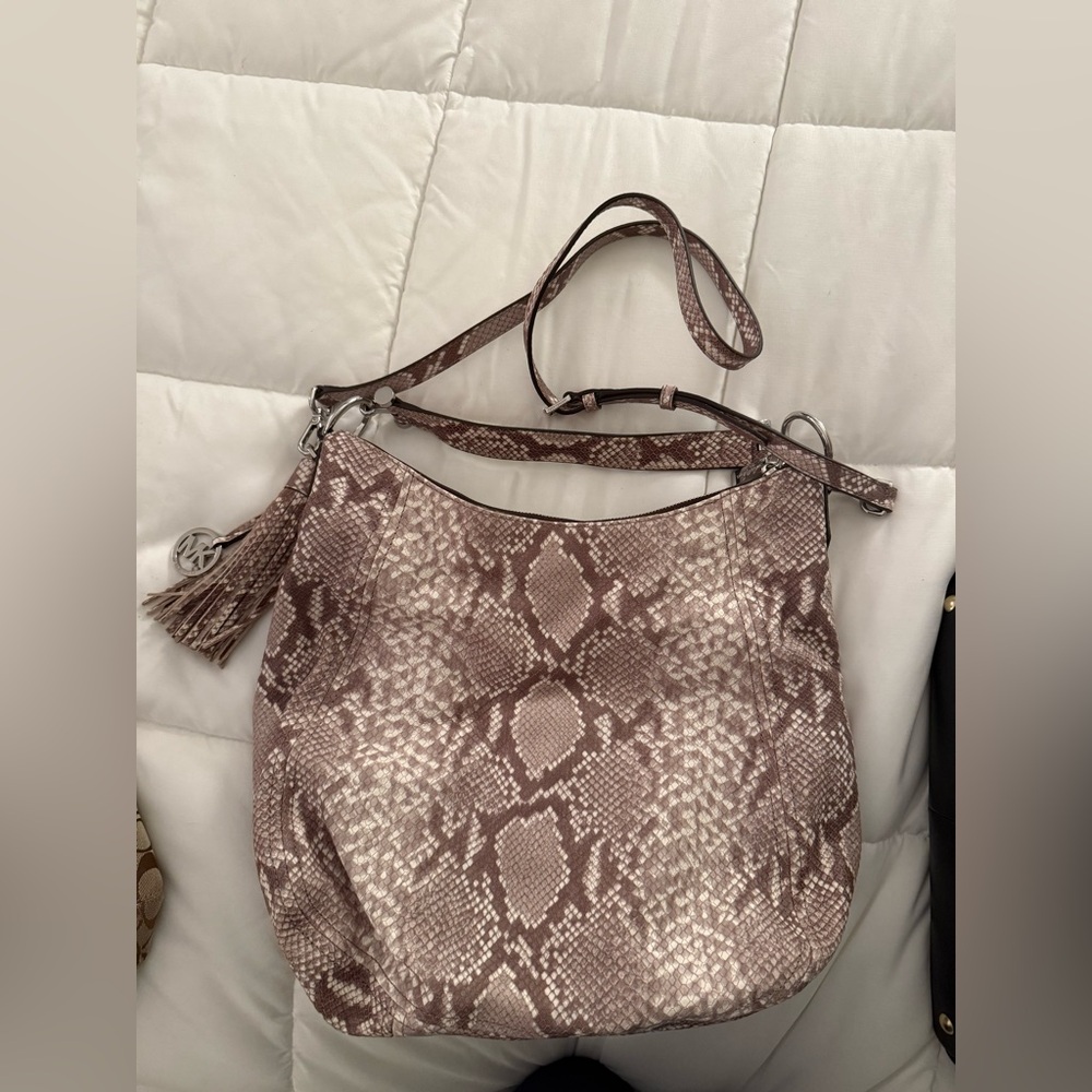 Michael Kors Snake Print Shoulder Bag